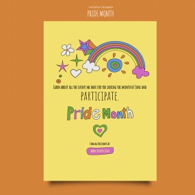 骄傲月活动邀请海报模板